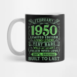 70 Years Old February 1950 70th Birthday Gift Mug